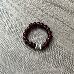 Garnet Beaded Ring